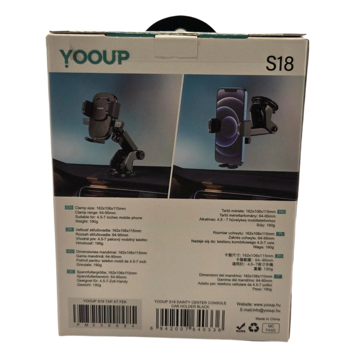 Универсална автомобилна стойка за телефон с вакуум S18