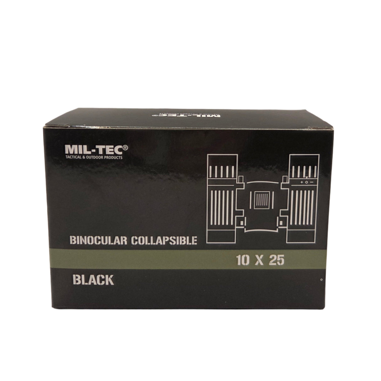 Τακτικό Κιάλι Mil-Tec με Θήκη – 10x25, Πτυσσόμενο, Μαύρο