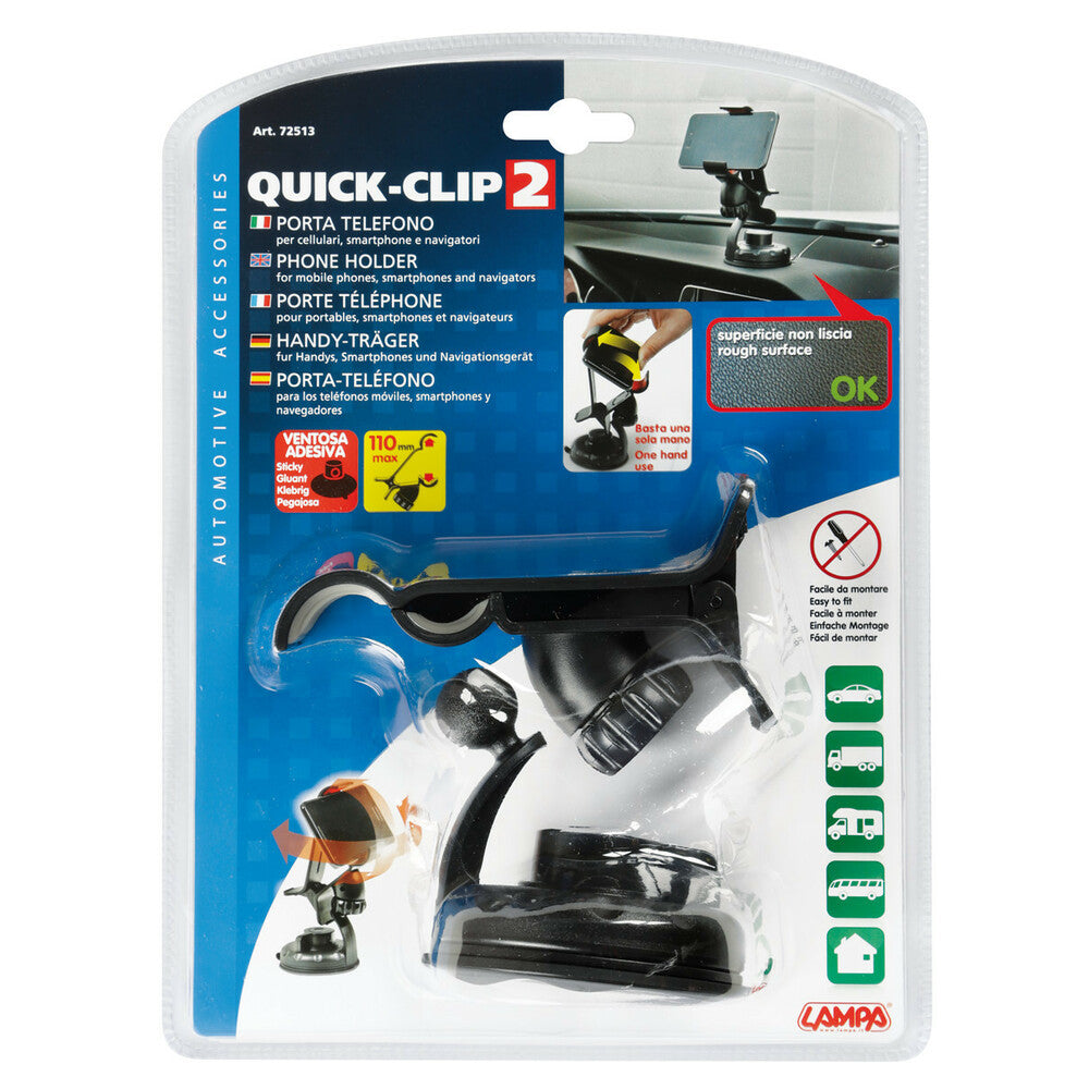 Support Téléphone Voiture à Ventouse Quick-Clip2