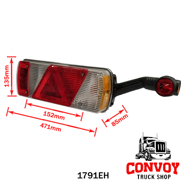 Aspöck Ecopoint II Rear Lamp for Kögel Trailer with Rubber Mount