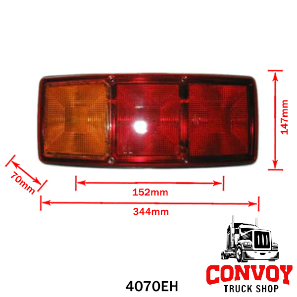 3-Chamber Rear Lamp for MB Trucks – Large