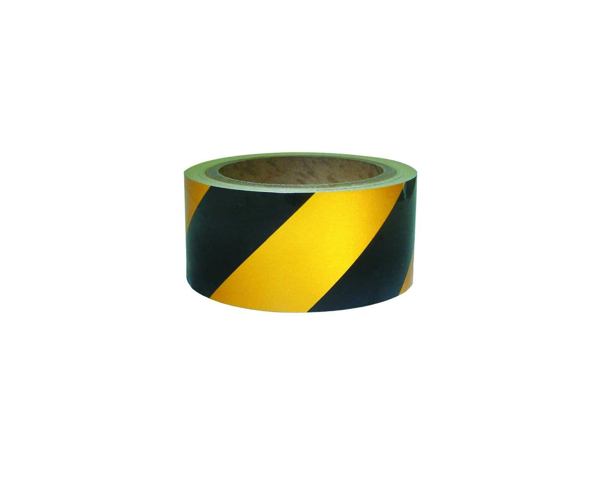 Reflective Tape 5cm Black-Yellow Striped