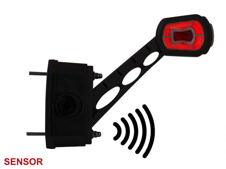 Straight LED Marker Lamp with Integrated Reverse Sensor – 3 Functions