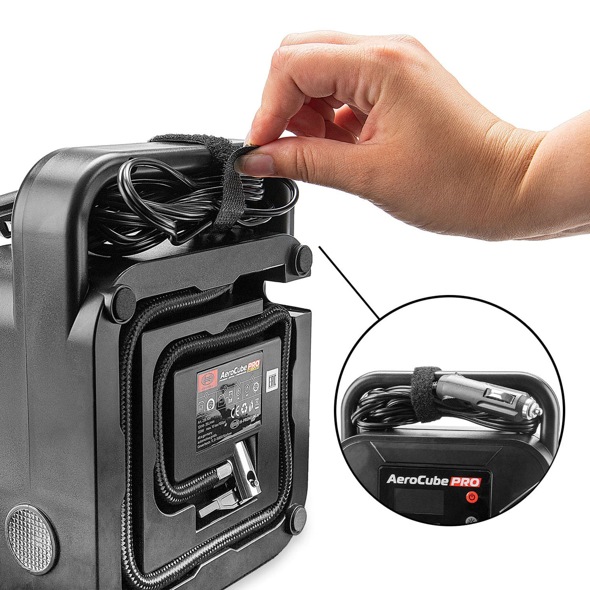 Compresseur d’air portable pour voiture avec éclairage LED