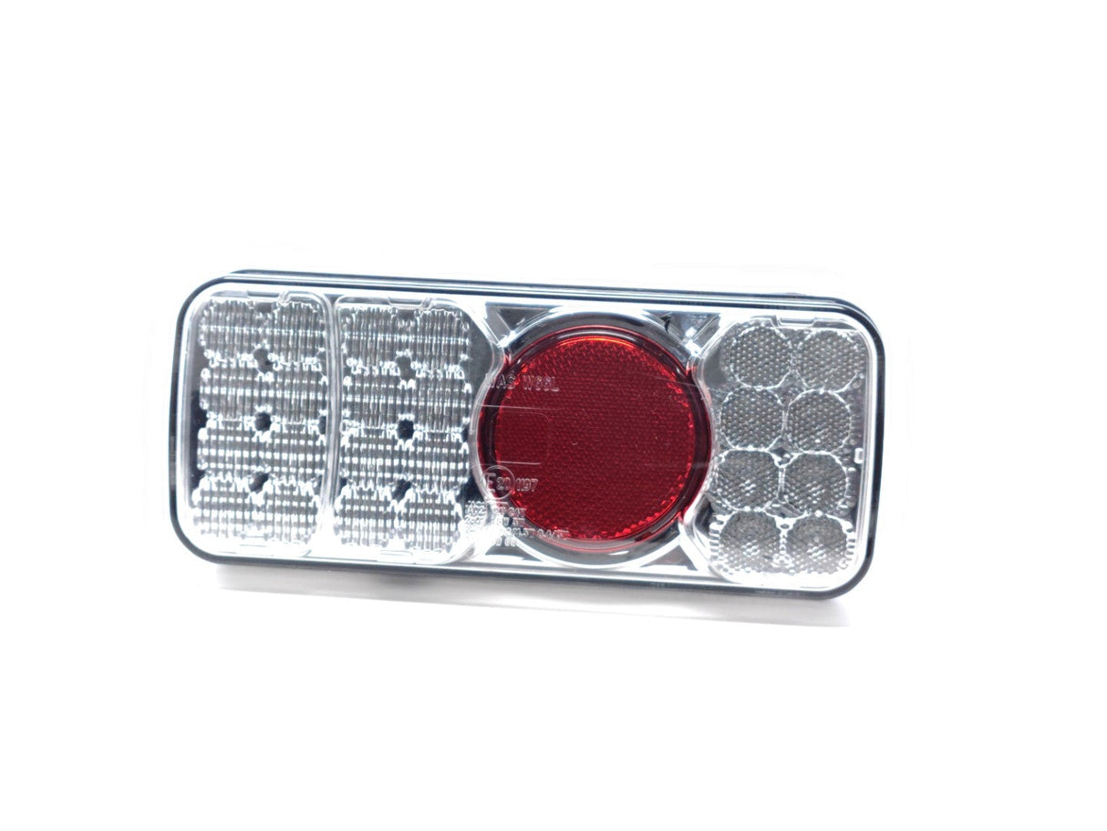 LED Rear Light 5-Function with Clear Lens 12/24V
