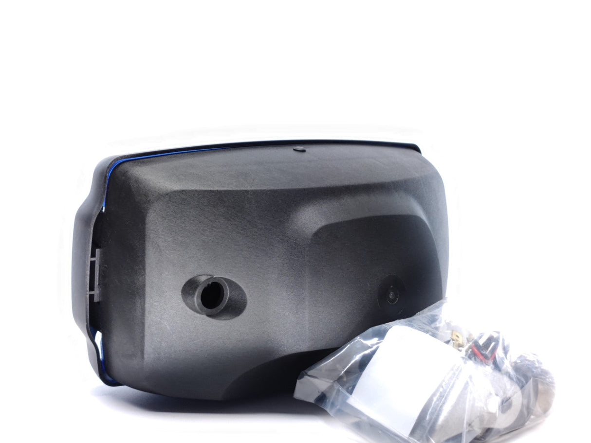 Rectangular High Beam Headlight with Blue Lens and Position Light