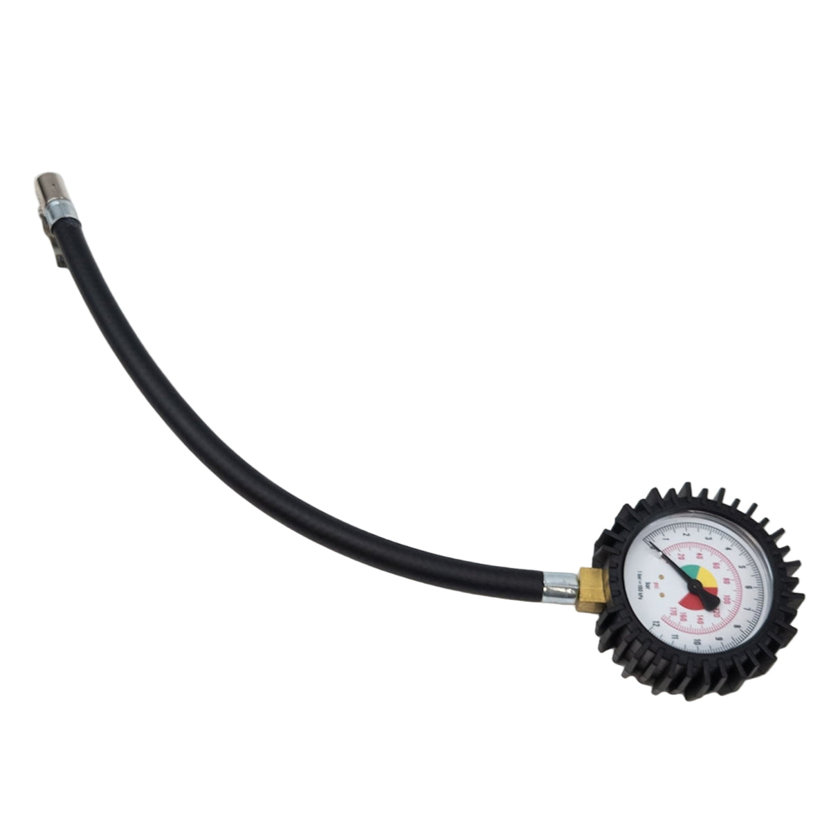 Tire Pressure Gauge with Hose, Up to 12 Bar