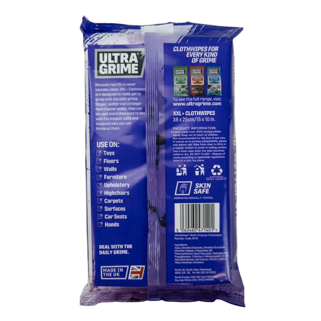 Ultra Grime XXL Wet Wipes 38x25 cm