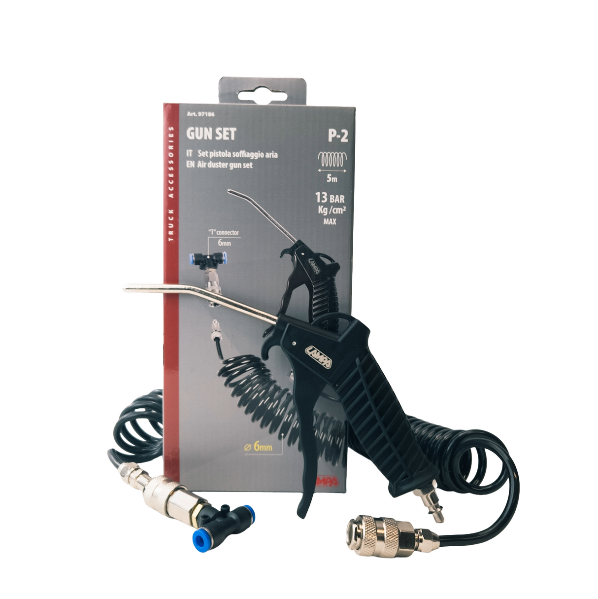 Air Blow Gun Set with 5m Spiral Hose