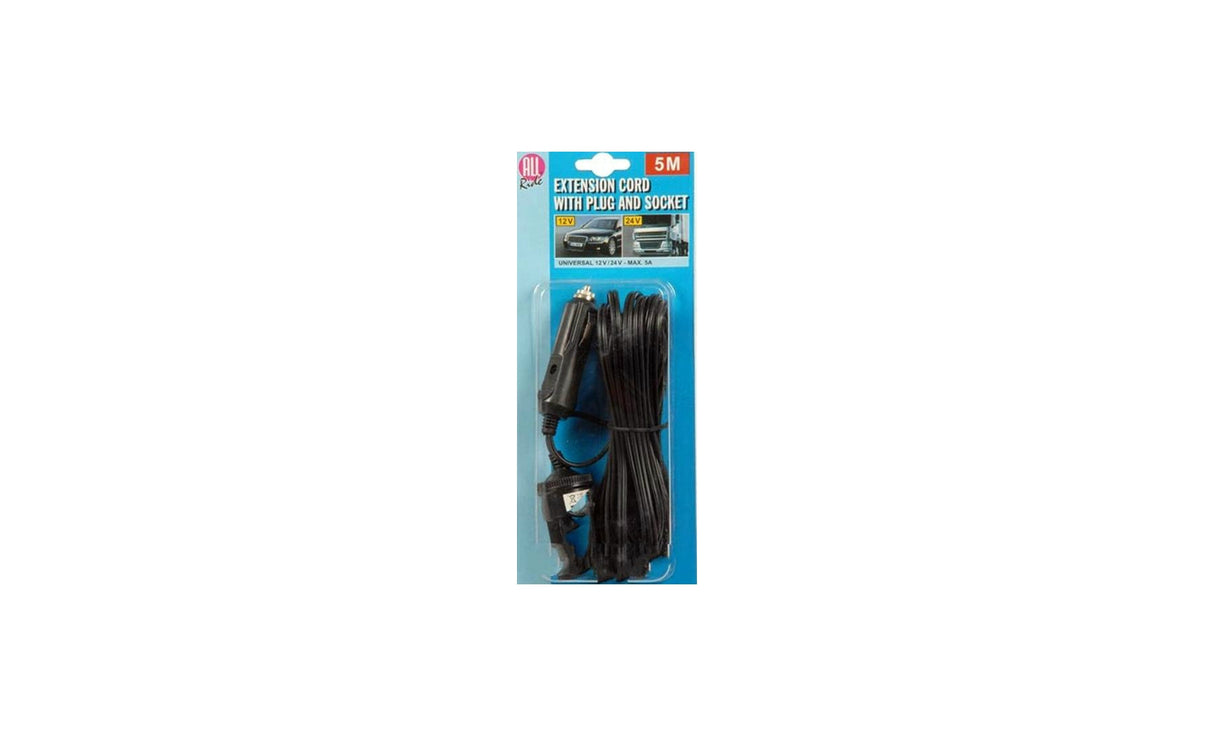 Car Cigarette Lighter Extension Cable 5m