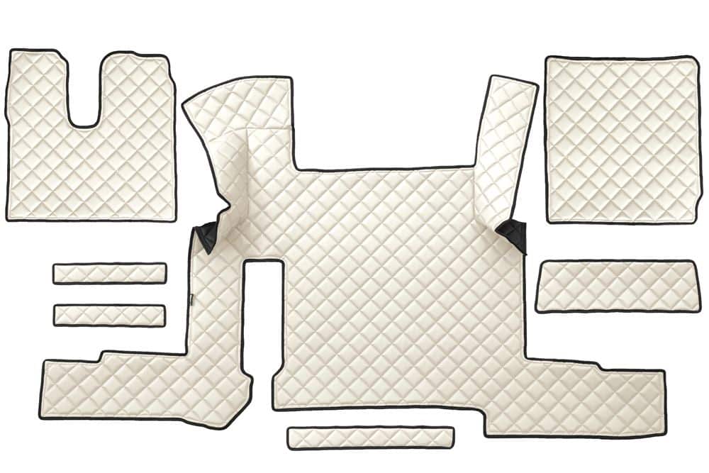 Quilted Faux Leather Floor Mat for MAN TGX Automatic (2018-2020) – Two Drawer Cab
