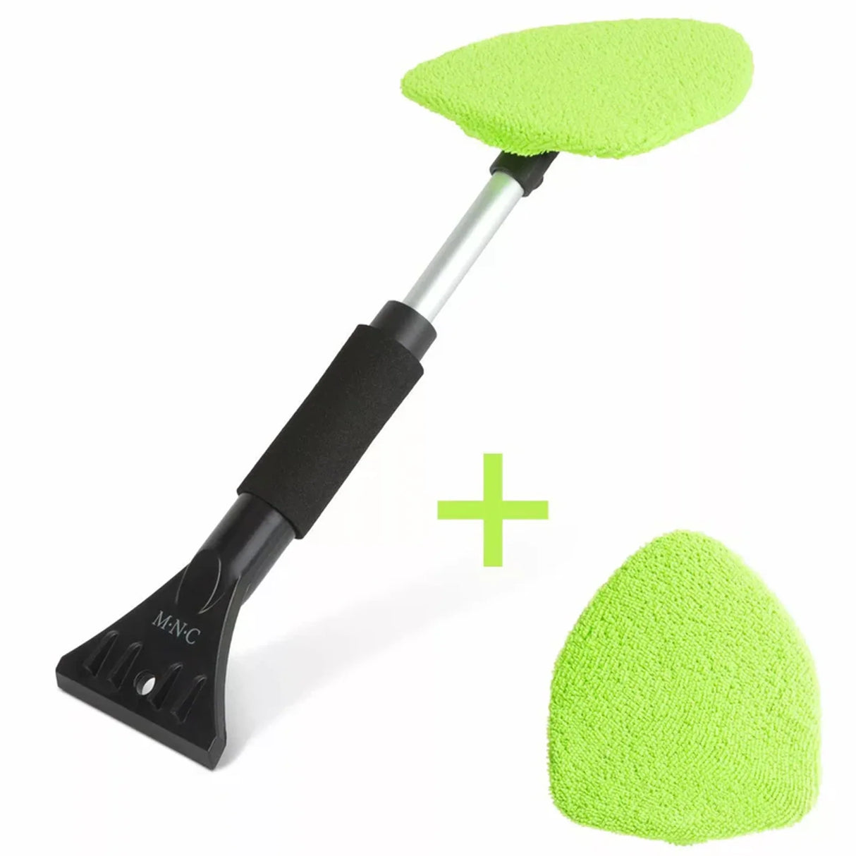 Telescopic Car Windshield Defogger with Ice Scraper Head