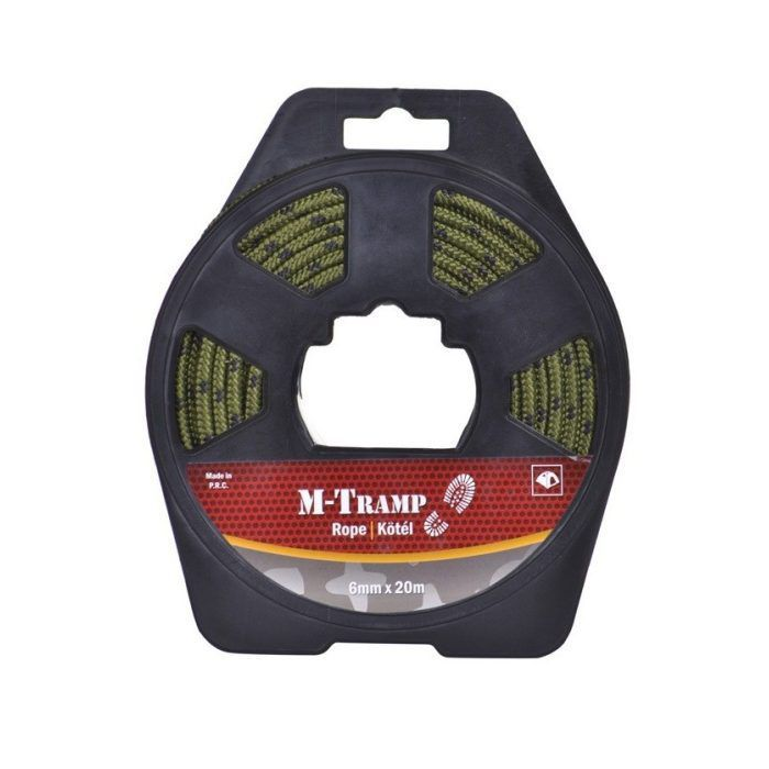 Outdoor Utility Rope, Black/Green, 6 mm x 20 m