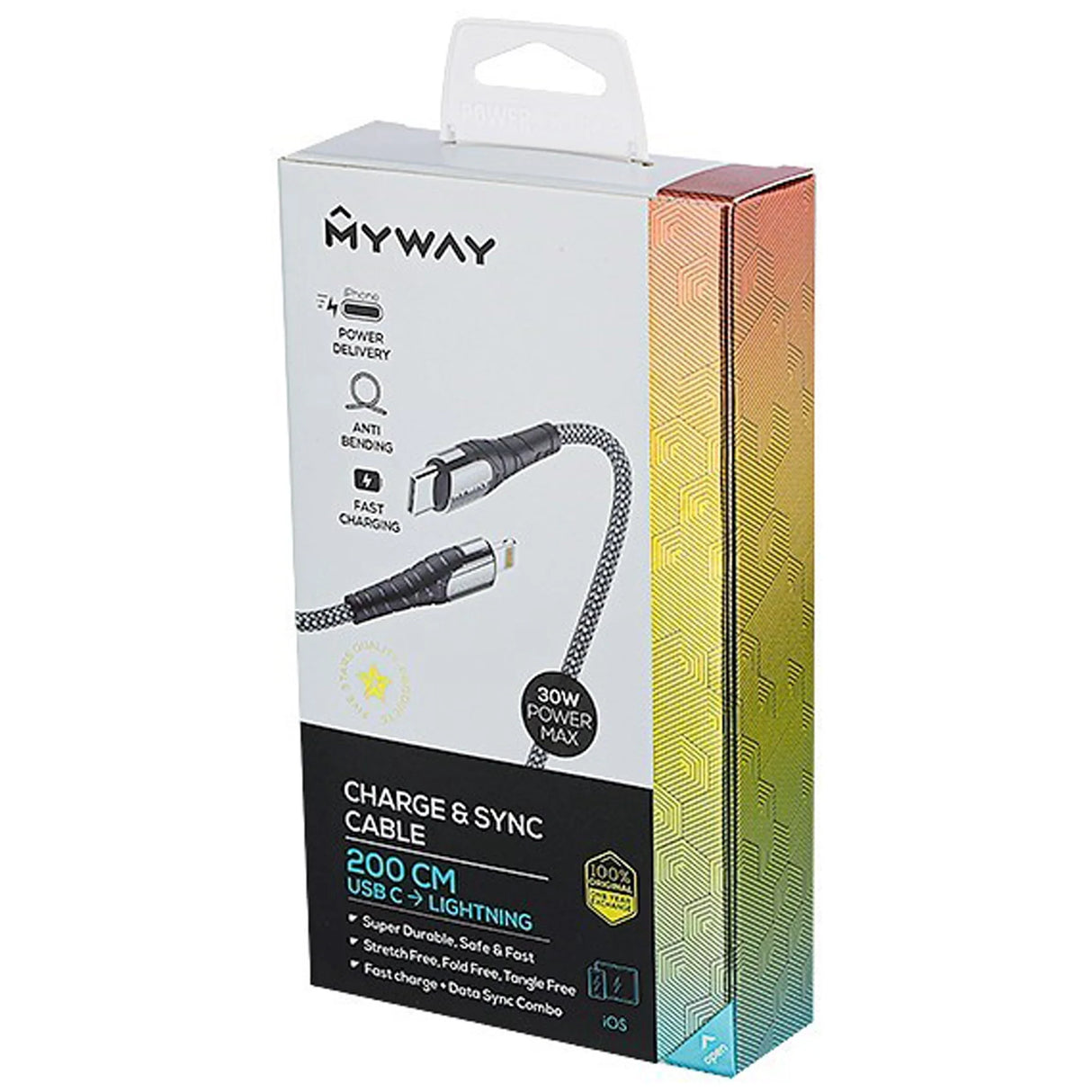 Καλώδιο USB-C σε Lightning 2m για Φόρτιση & Μεταφορά Δεδομένων (έως 30W)