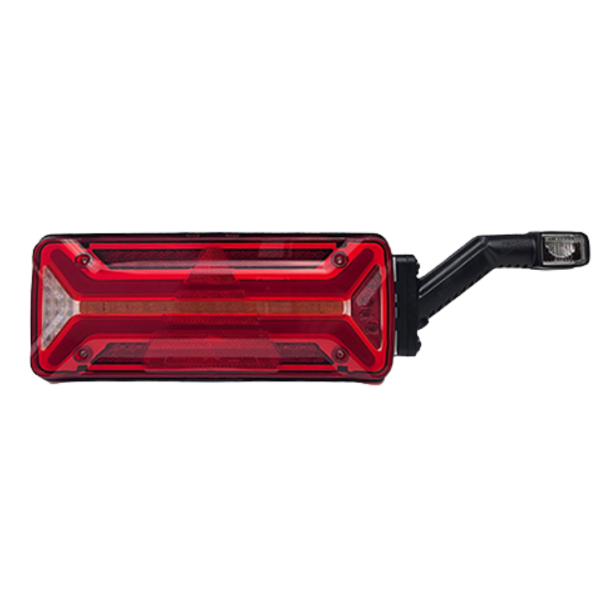 Trailer Rear Light with Flexible Rubber Lamp, 4-Pin Connector