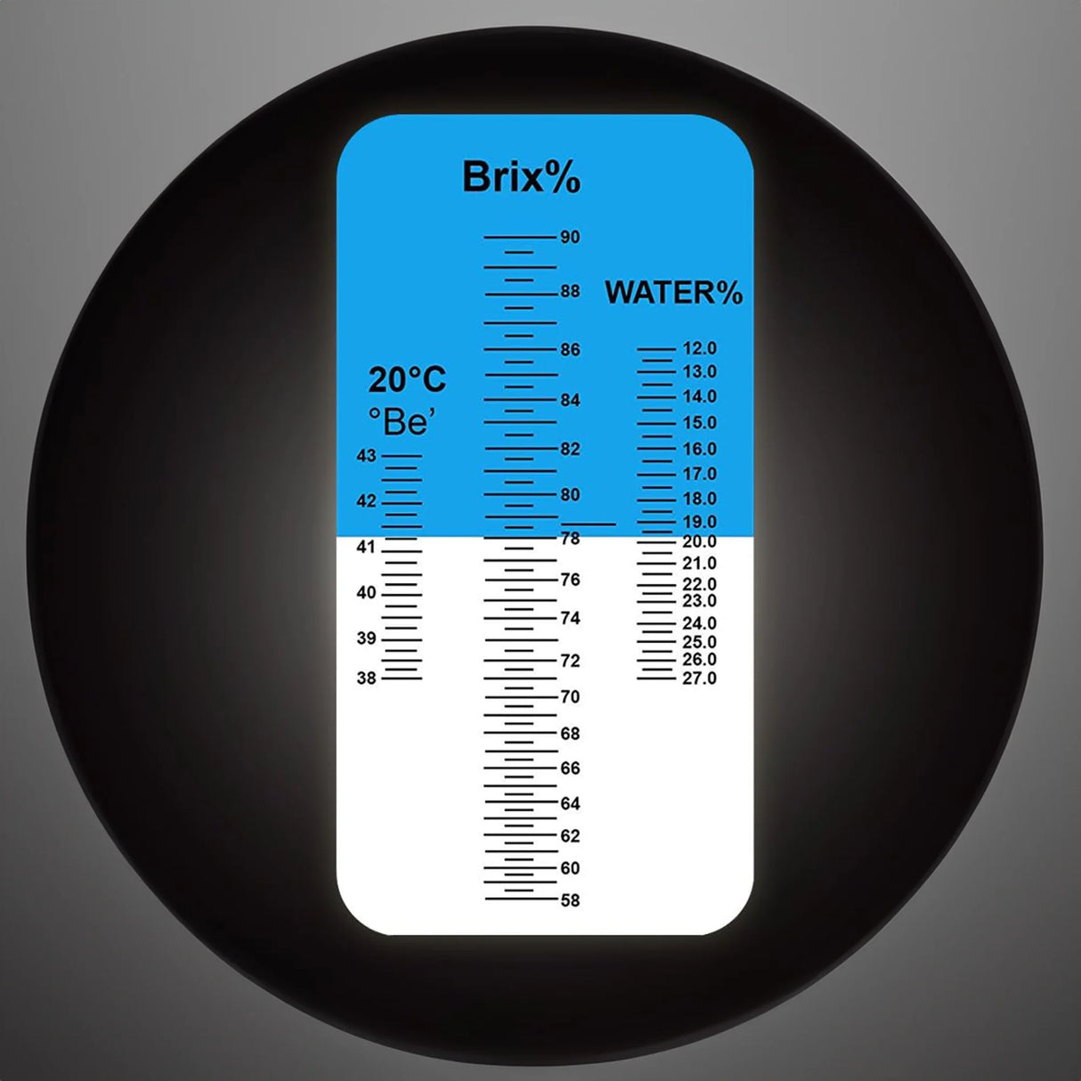 Réfractomètre à miel avec éclairage LED