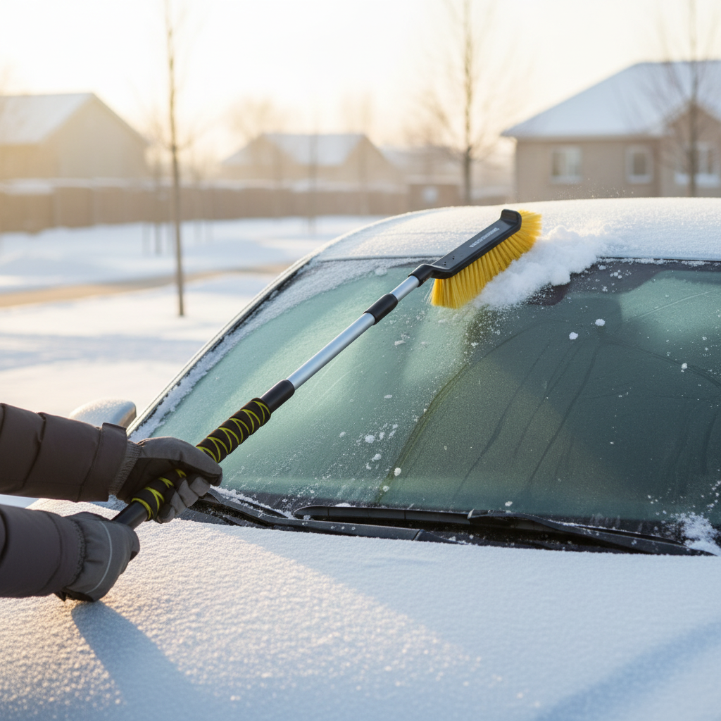 Telescopic Ice Scraper & Snow Brush 71cm