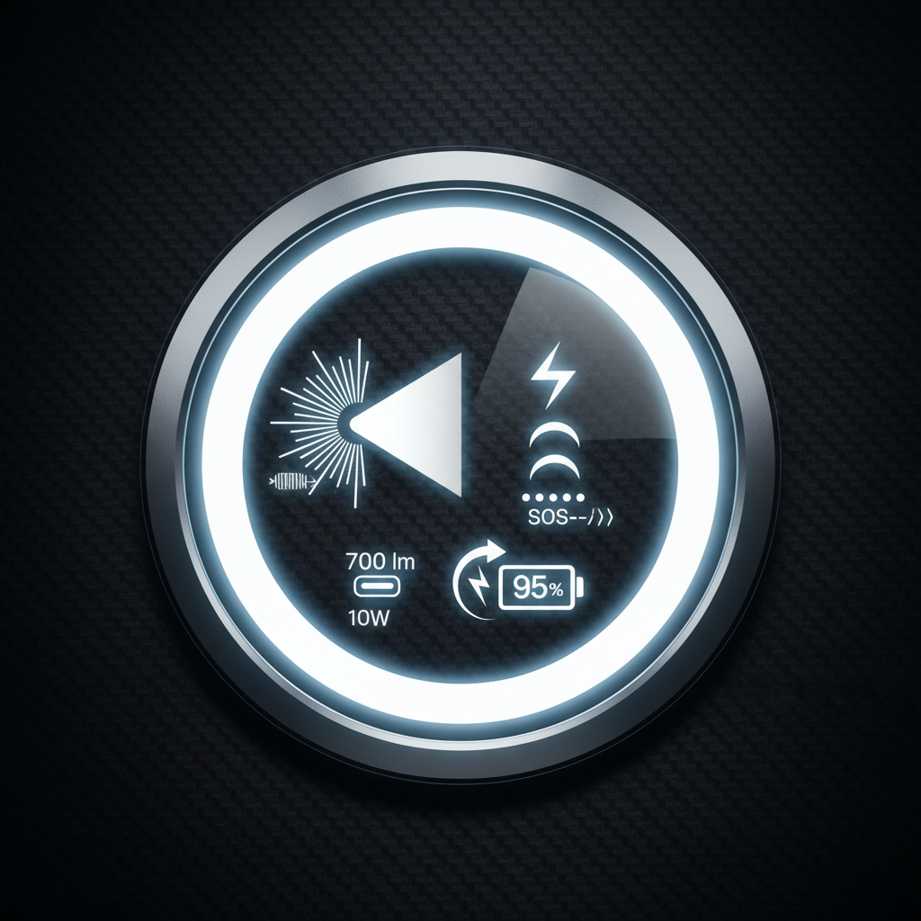 Rechargeable LED Flashlight 700 Lumens 10W