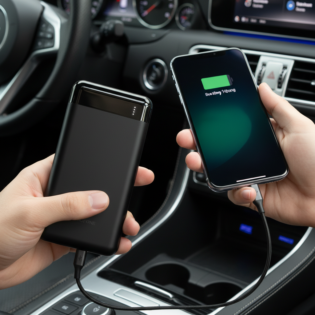 Batterie externe Borofone 20 000 mAh – Charge rapide PD20W + QC 3.0 – Noir