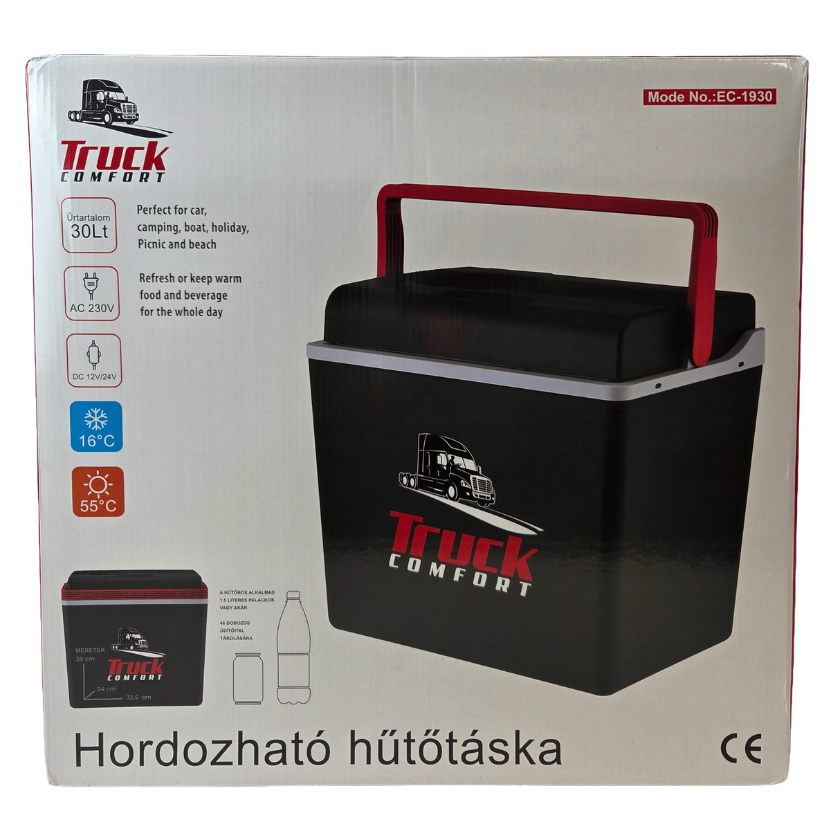 Nevera eléctrica portátil 30L 12/24/230V con modos Eco y Max