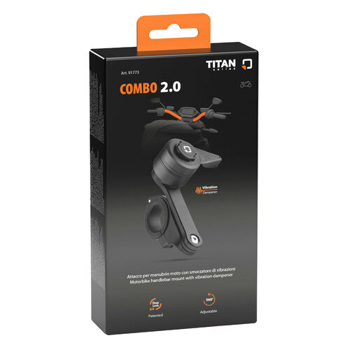 Motorcycle Phone Mount DuoLock 2.0 Combo with Handlebar Clamp