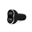 Caricabatterie Auto Doppio USB per Presa Accendisigari - Nero