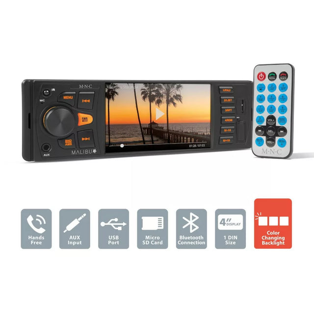 Car Radio & Multimedia Player with 4" TFT LCD Screen