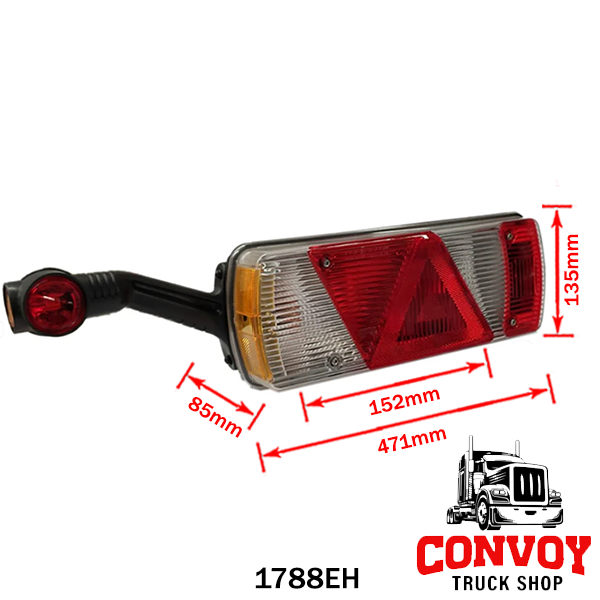 Aspöck Ecopoint II Rear Lamp for Kögel Trailer with Rubber Mount