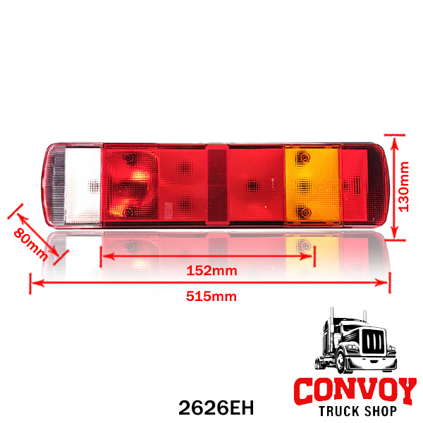 7-Chamber Rounded Rear Lamp for Volvo Trucks