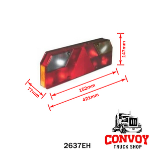 Rear Lamp Lens for Kögel and Krone Trailers – Angled Corner