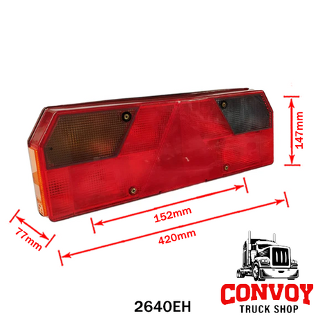 Universal Rear Lamp for Kögel & Krone Trailers, Angled Corner