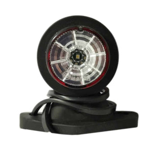 Omega-Shaped LED Marker Lamp with Microprisms, Rubber Housing