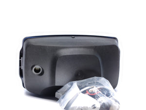 Rectangular High Beam Headlight with Blue Lens and Position Light