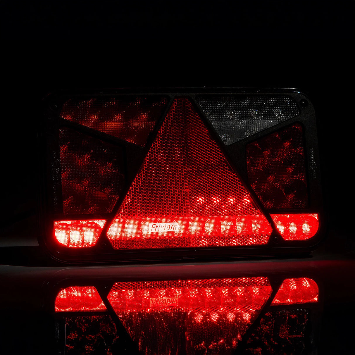 6-Function LED Rear Light with Triangle Reflector and Canbus 12V Connector