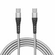 Câble USB-C vers USB-C 2 m – Tressé, Blanc