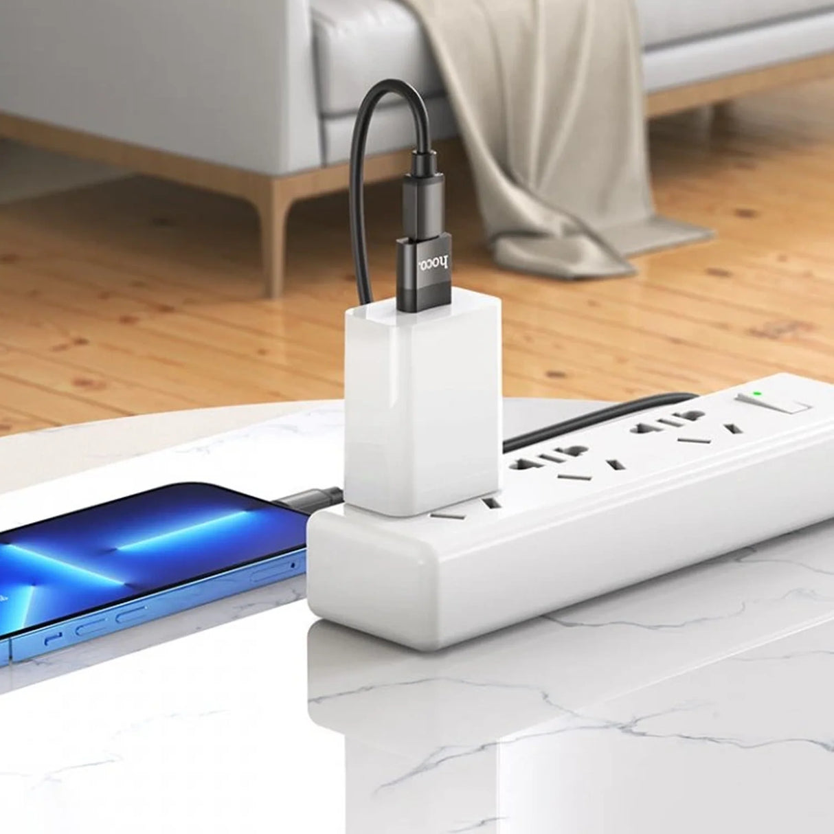 Adaptateur USB 2.0 vers USB Type-C – Noir