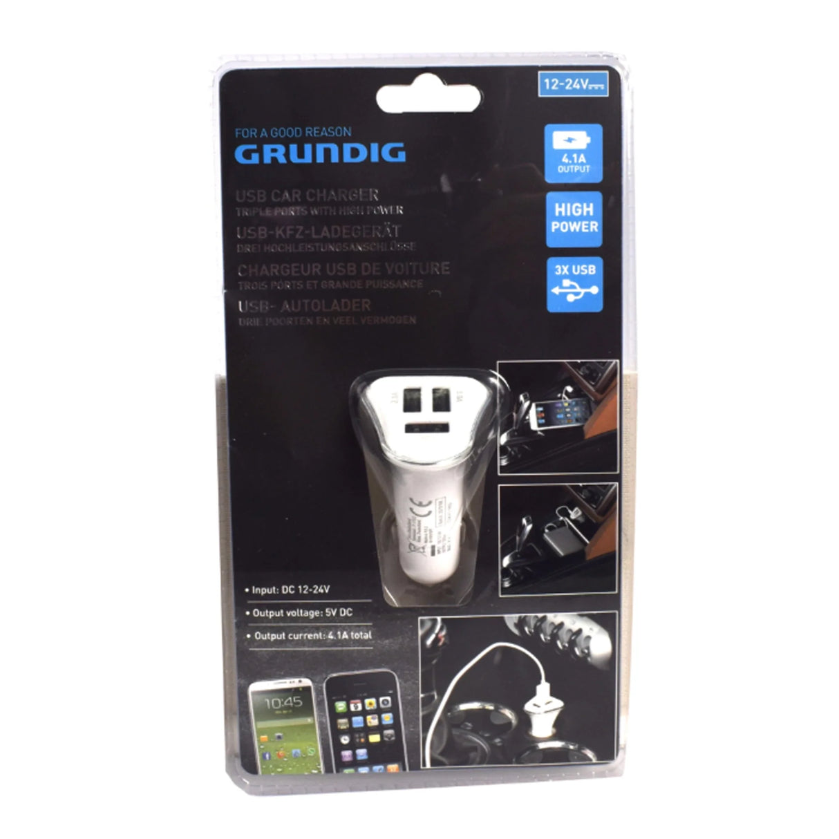 USB Car Charger – Triple Port 4.1A