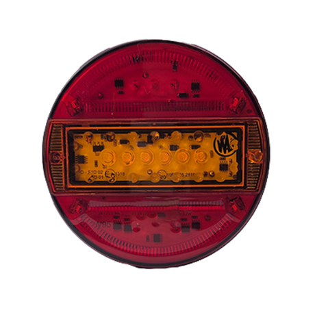 Slim Round LED Tail Light with Sequential Indicator 12/24V