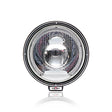 Round High Beam Headlight with White Lens and LED Position Light